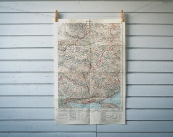 1958 Vintage Trogir & Hinterland Map