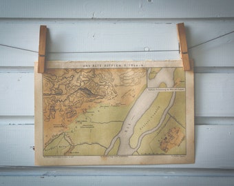 1887 Vintage Thebes Map