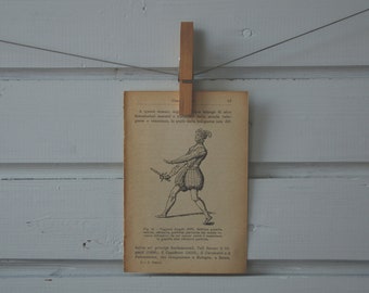 1917 Vintage Fencing Lithograph Illustration