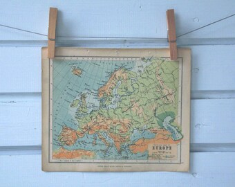 1896 Vintage Map of Europe