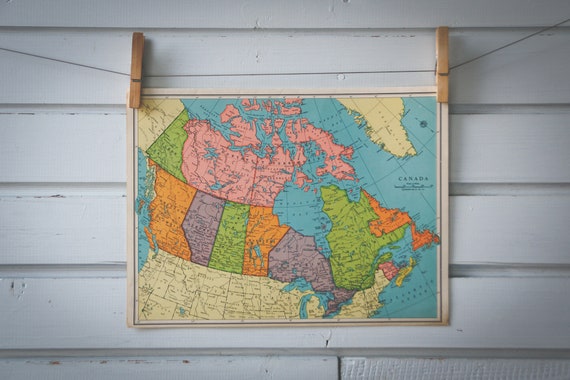 1957 Vintage Canada Map