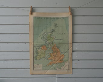 1941 Vintage United Kingdom & Ireland Map