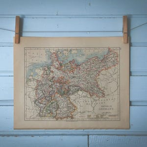 1895 Vintage Deutschland Landkarte