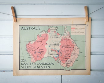 1941 Vintage Australia Map