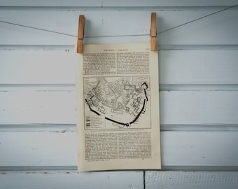 1907 Vintage Map of Troy