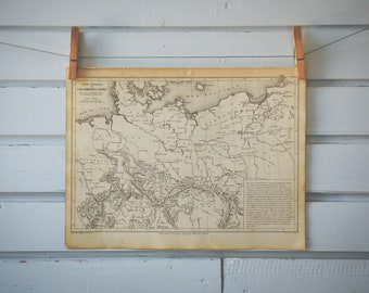 1880 Vintage North Germany Map