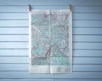 1957 Vintage Central Bosnia Map