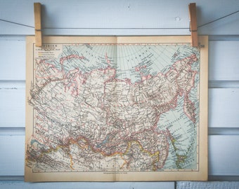 1931 Vintage Map of Siberia