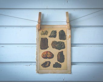 1897 Vintage Rocks Chromolithograph Illustration