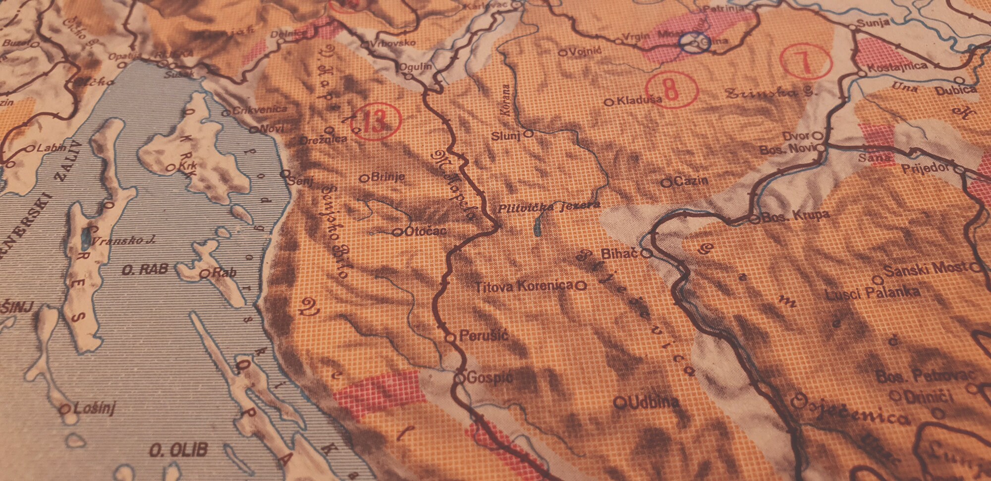 1952 Vintage Kaart van Joegoslavië in WO2 Etsy Nederland