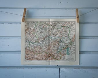 1907 Vintage Lower Austria Map