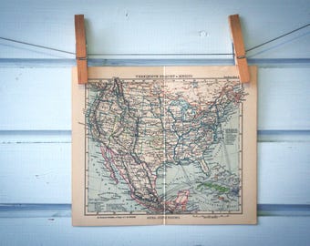 1893 Vintage USA Map