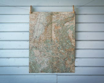 1930s Vintage West Macedonia Map