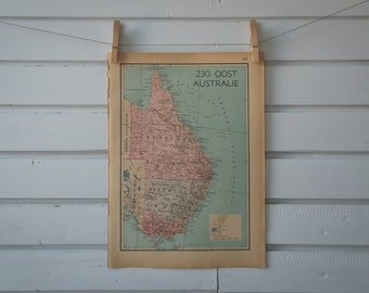 1941 Vintage East Australia Map
