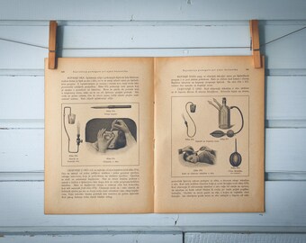 1926 Vintage Eye, Nose & Ear Apparatus  Illustration