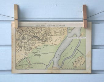 1894 Vintage Thebes Map