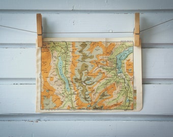 1909 Vintage Central Lake District Map
