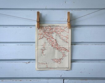 1931 Vintage Italy Traffic Map
