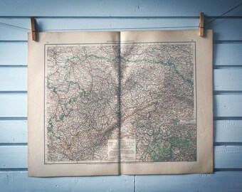 1901 Vintage Saxony Map