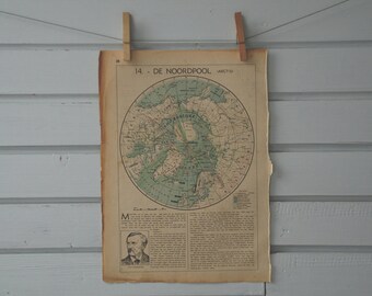 1941 Vintage Map of Arctic
