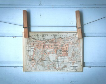 1902 Vintage Petergof Map