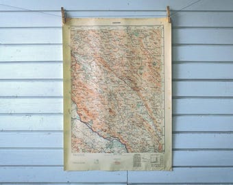 1953 Vintage East Herzegovina Map