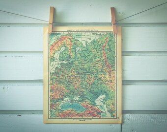 1959 Vintage Map of Russia