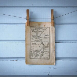 1950s Vintage Huckleberry Finn Map