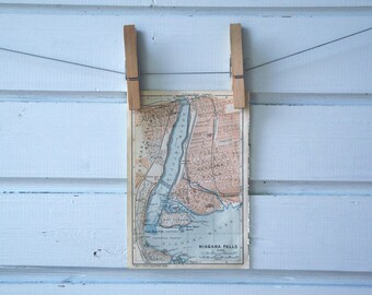 1909 Vintage Niagara Falls Map