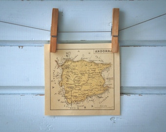 1928 Vintage Andorra Map