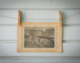 1894 Vintage Mount Parnassus & Delphi Lithograph Illustration