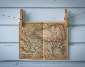 1902 Vintage Map of Syracuse