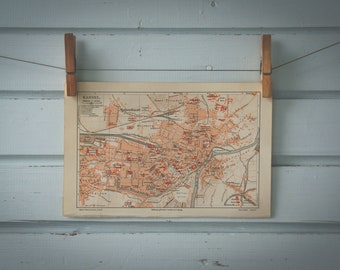 1907 Vintage Kassel Map