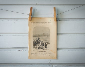 1888 Vintage Saharan Fata Morgana Lithograph Illustration