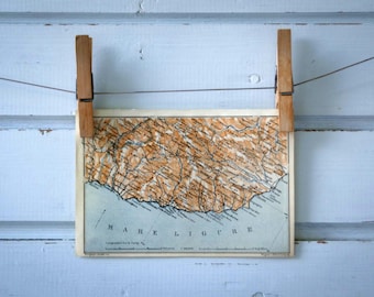 1931 Vintage West Italian Riviera Map