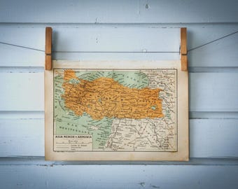 1928 Vintage Map of Turkey