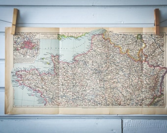1931 Vintage North France Map