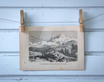 1888 Vintage Gaurishankar Lithograph Illustration