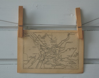 1920 Vintage Briançon Map