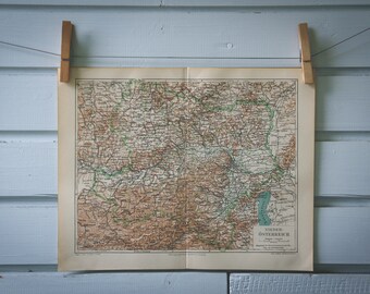 1907 Vintage Lower Austria Map