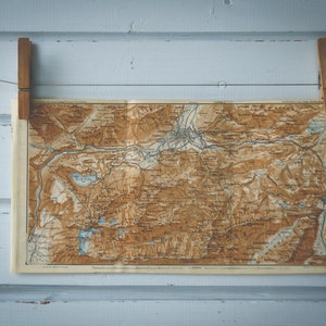 Mappa d'epoca dei Monti Wetterstein del 1936
