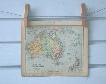 1896 Vintage Map of Australia
