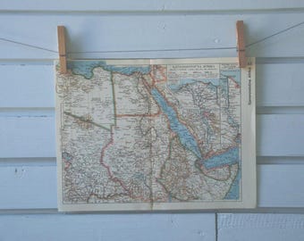 1938 Vintage Northeastern Africa Map