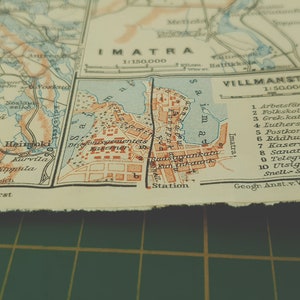 1912 Vintage Imatra Map image 5