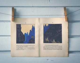 1930 Vintage Hoggar Mountains Illustration