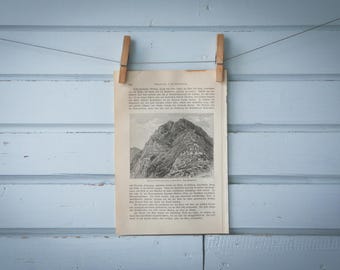 1897 Vintage Ollantaytambo Lithograph Illustration