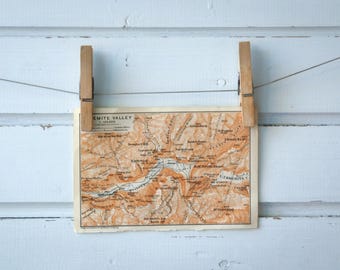 1905 Vintage Yosemite Valley Map