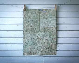 1930s Vintage East Serbia Map