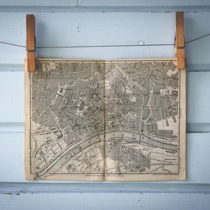 Mapa antiguo de Frankfurt de 1876
