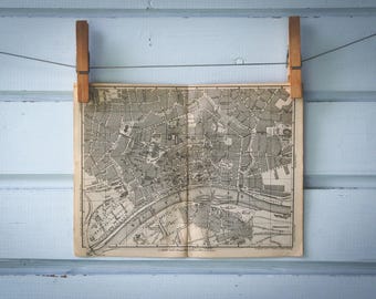 1876 Vintage Map of Frankfurt